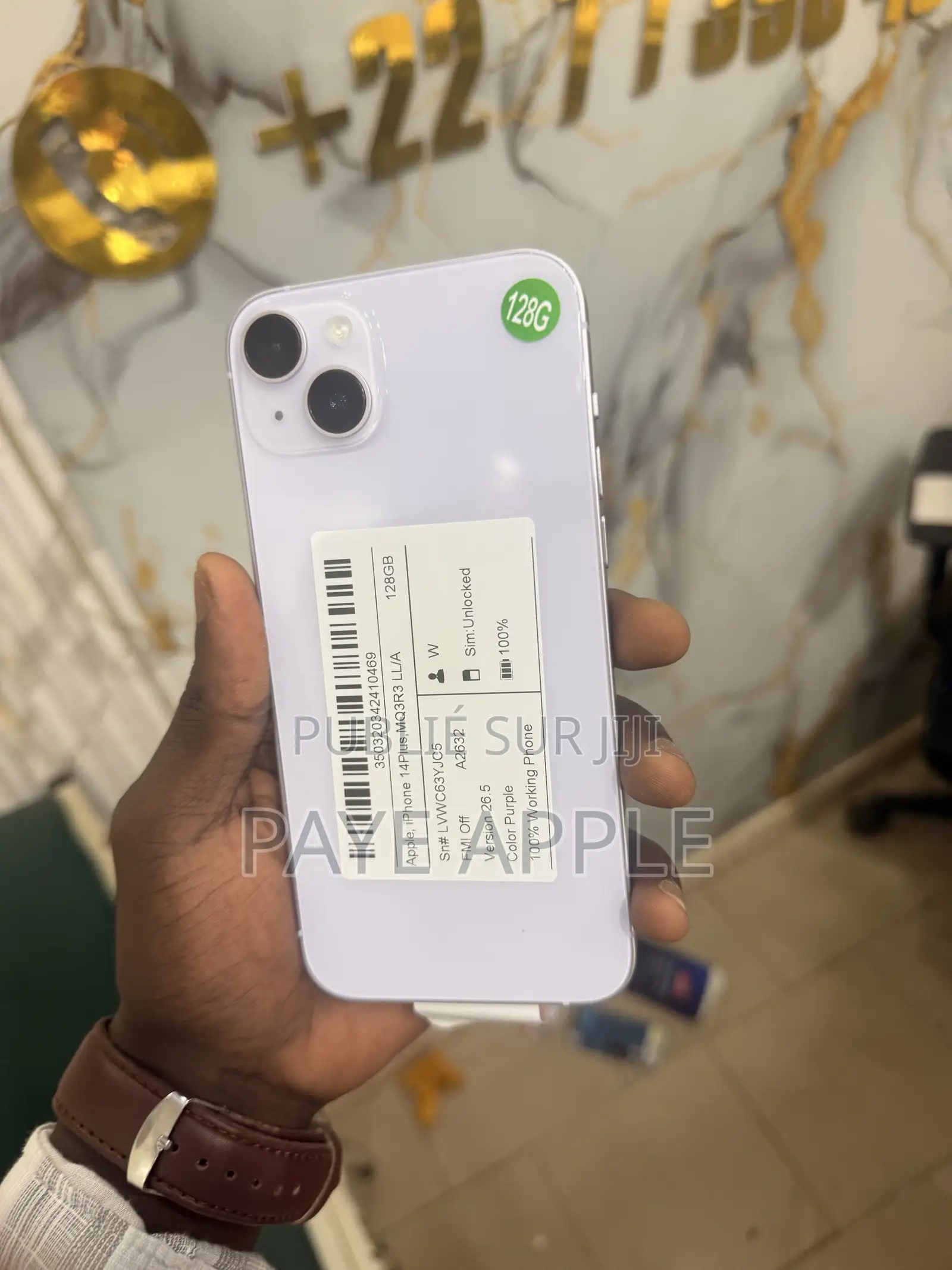Nouveau Apple iPhone 14 Plus 128 GB Violet