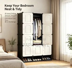 Armoire Portant À Vêtements 9 Cubes - Facile À Monter