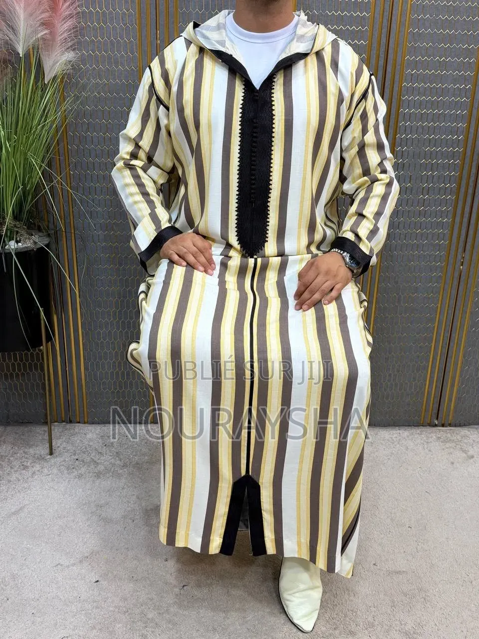 Jalaba Marocain 3 Pièces Pour Homme