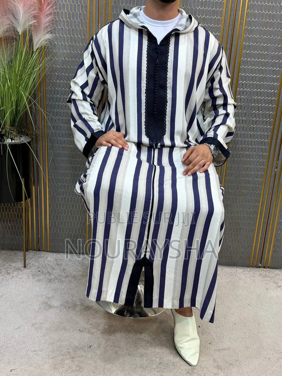 Jalaba Marocain 3 Pièces Pour Homme