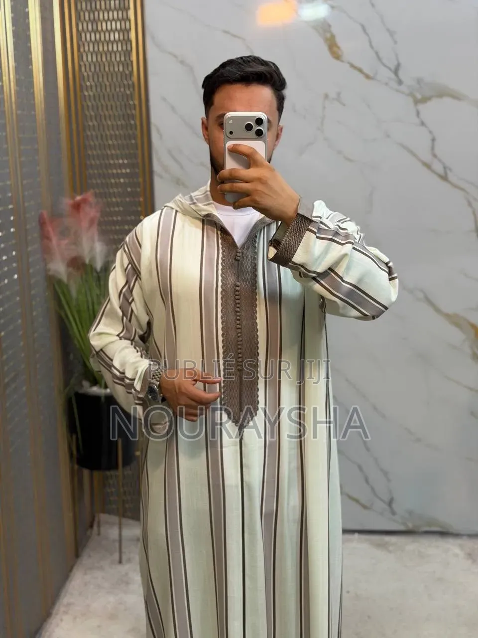 Jalaba Marocain 3 Pièces Pour Homme