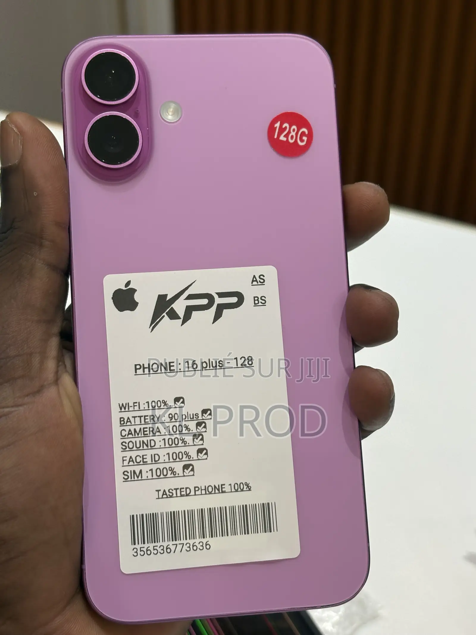 Nouveau Apple iPhone 16 Plus 128 GB Rose