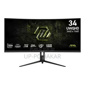 Écran Incurvé MSI 34" 200hz 0.5ms UWQHD