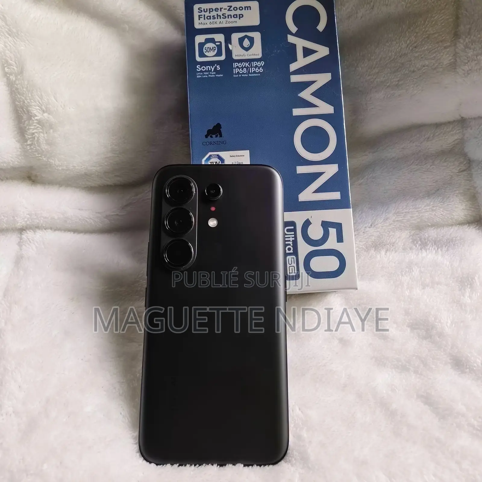 Nouveau Tecno Camon 50 Ultra 512 GB Noir
