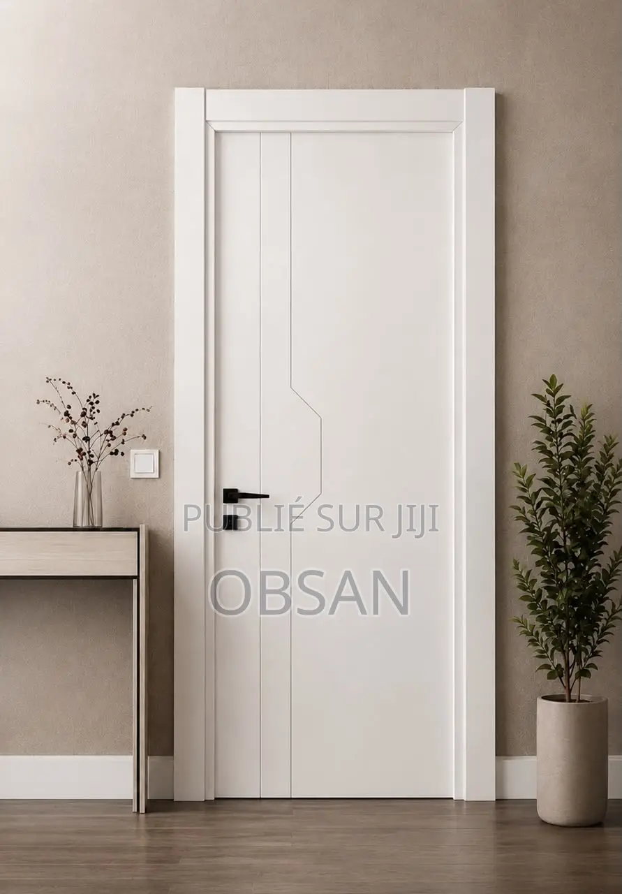Porte Blanc Moderne en PVC