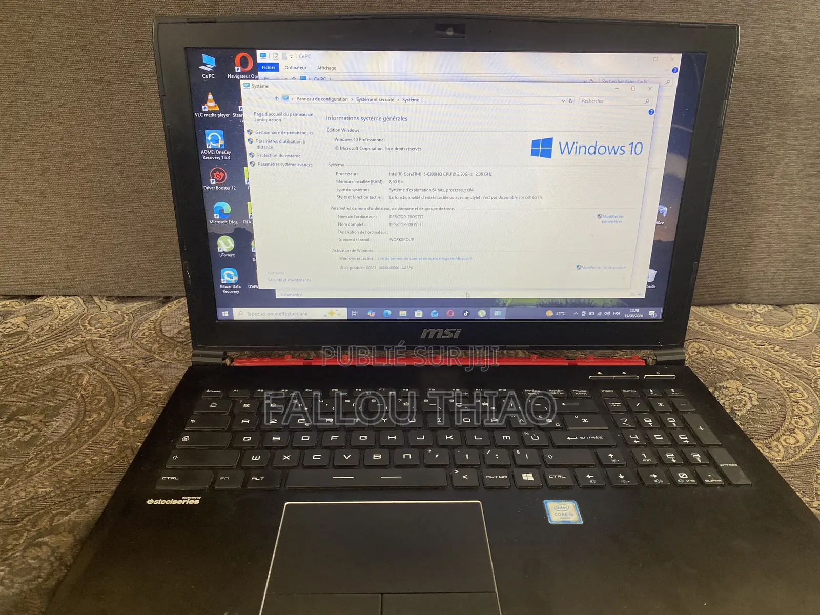 Ordinateur portable MSI GE70-0NC 8GB Intel Core i5 HDD+SSD 128GB