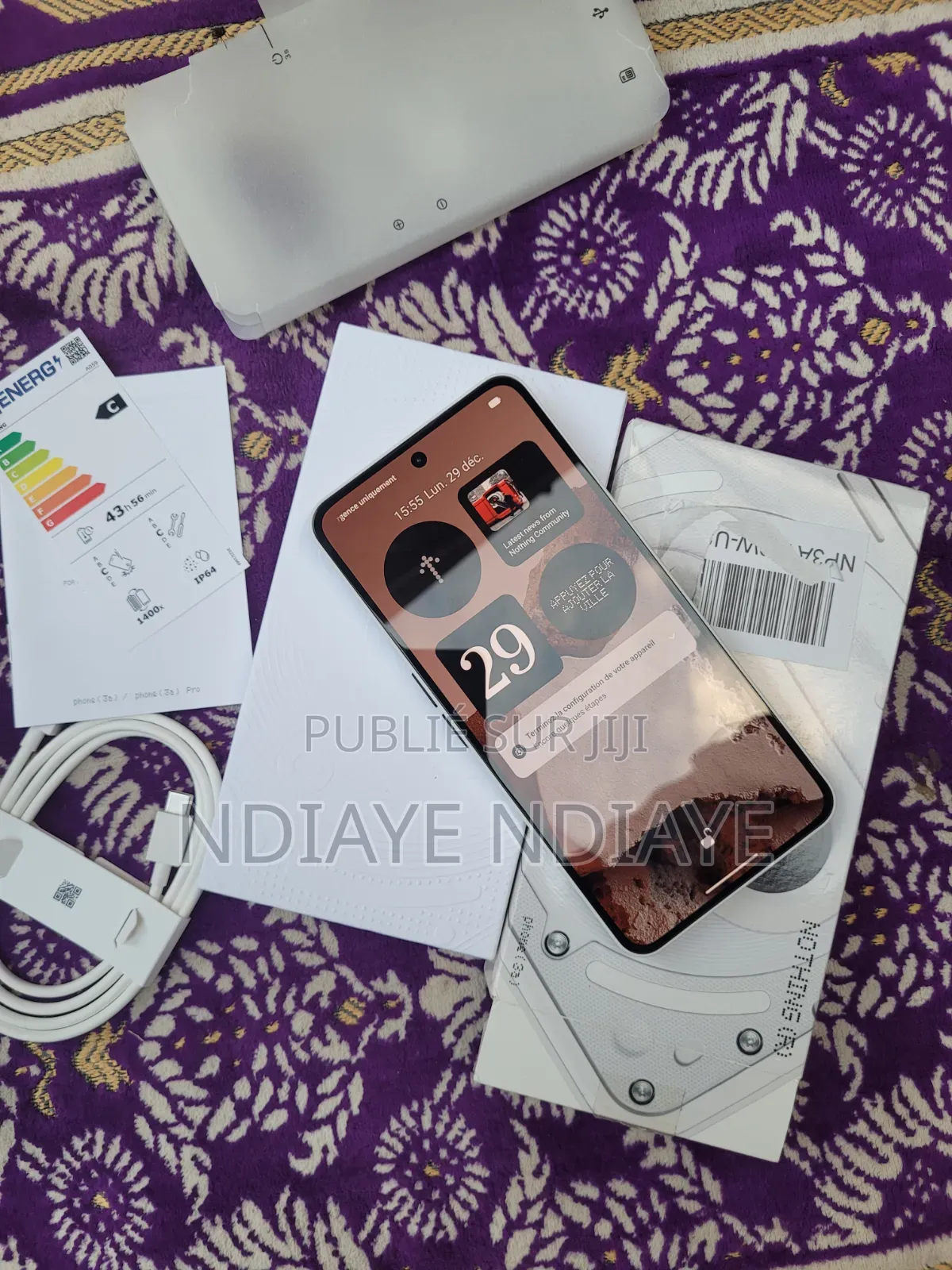 Nouveau Nothing Phone 3a 128 GB Blanc