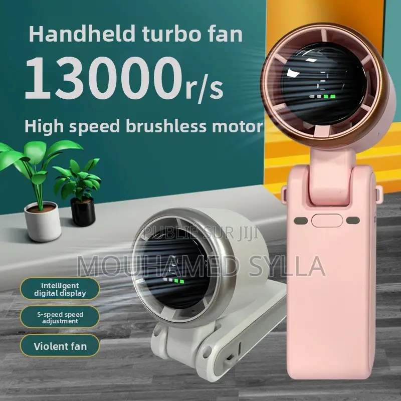 Ventilateur Portable À Main Haute Vitesse, Turbo, 5 Vitesses
