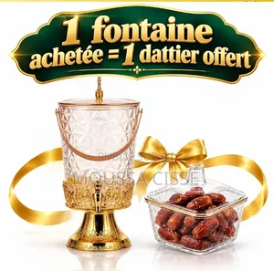 Fontaine Dorée Avec Robinet Et Ses 4 Verres