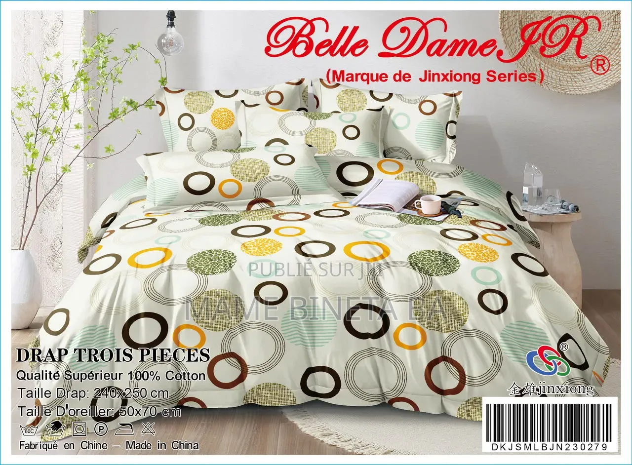 Drap 3 Pièces 100% Coton