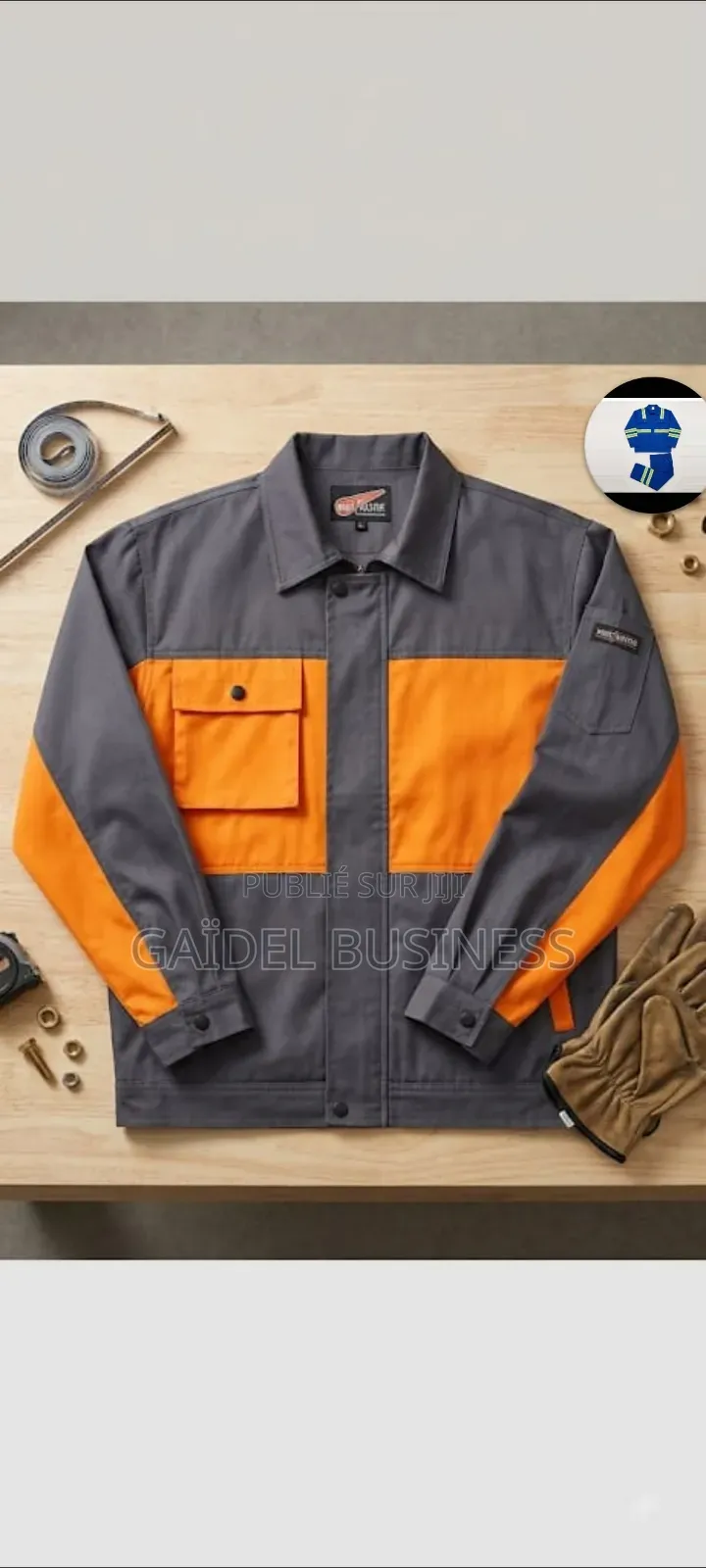Veste De Travail Bicolore BTP Industrie (Gris