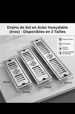 Caniveau De Douche / Drain De Sol en Acier Inoxydable (Inox)