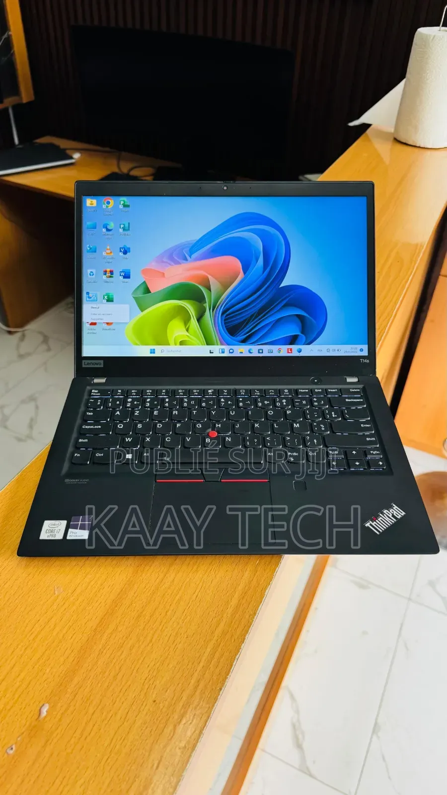 Ordinateur portable Lenovo ThinkPad T14 16GB Intel Core i7 SSD 256GB
