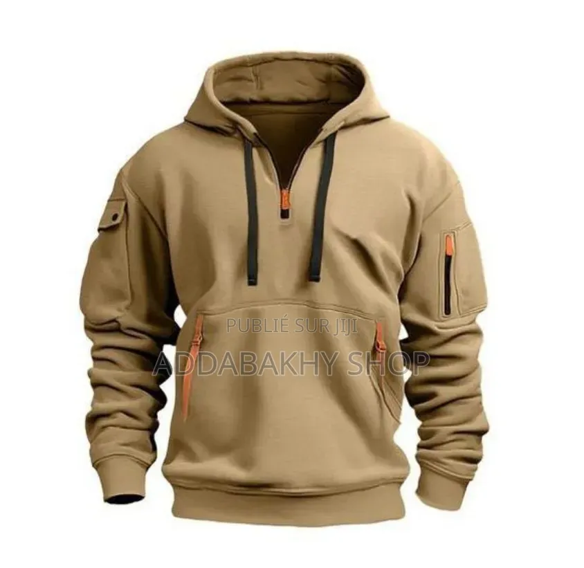 Pull À Capuche Homme Avec Plusieurs Poches